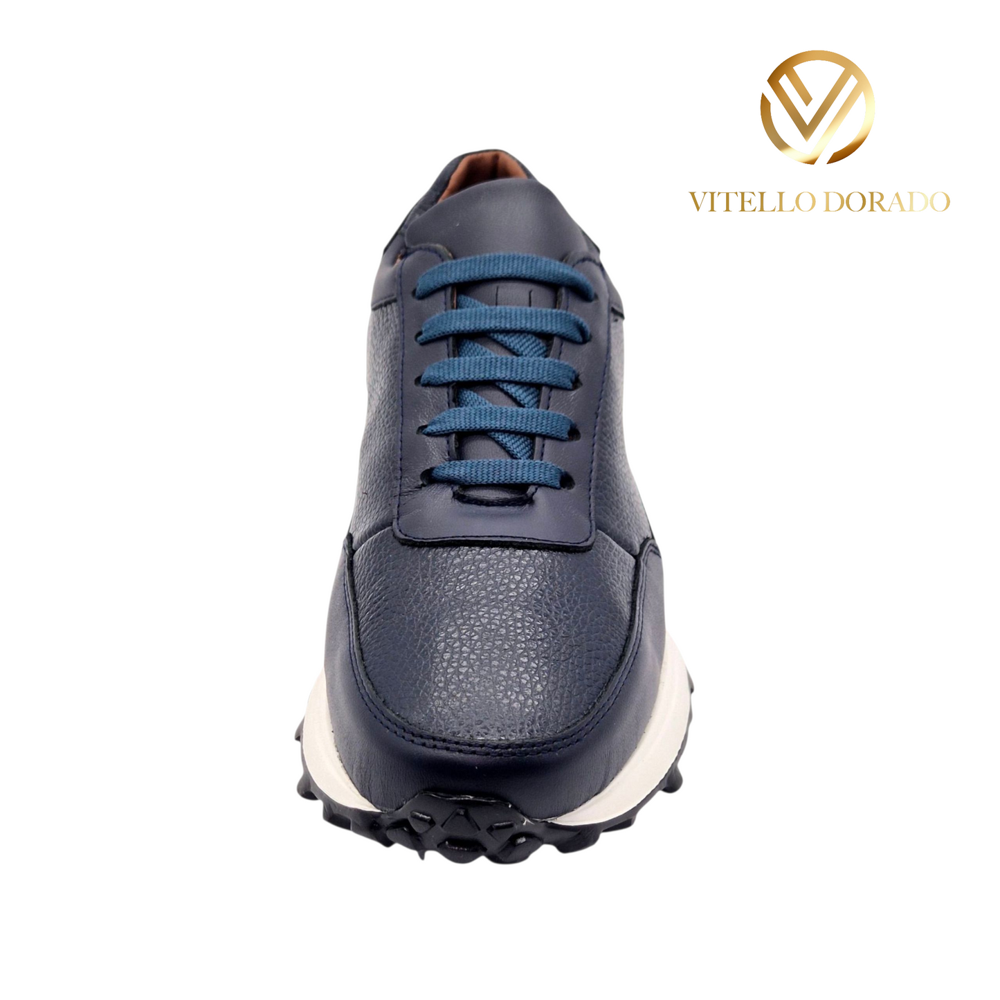 Sneakers Tiago Azul Piel Venado
