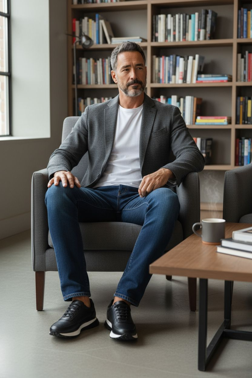 Sneakers Tiago Negro piel Venado