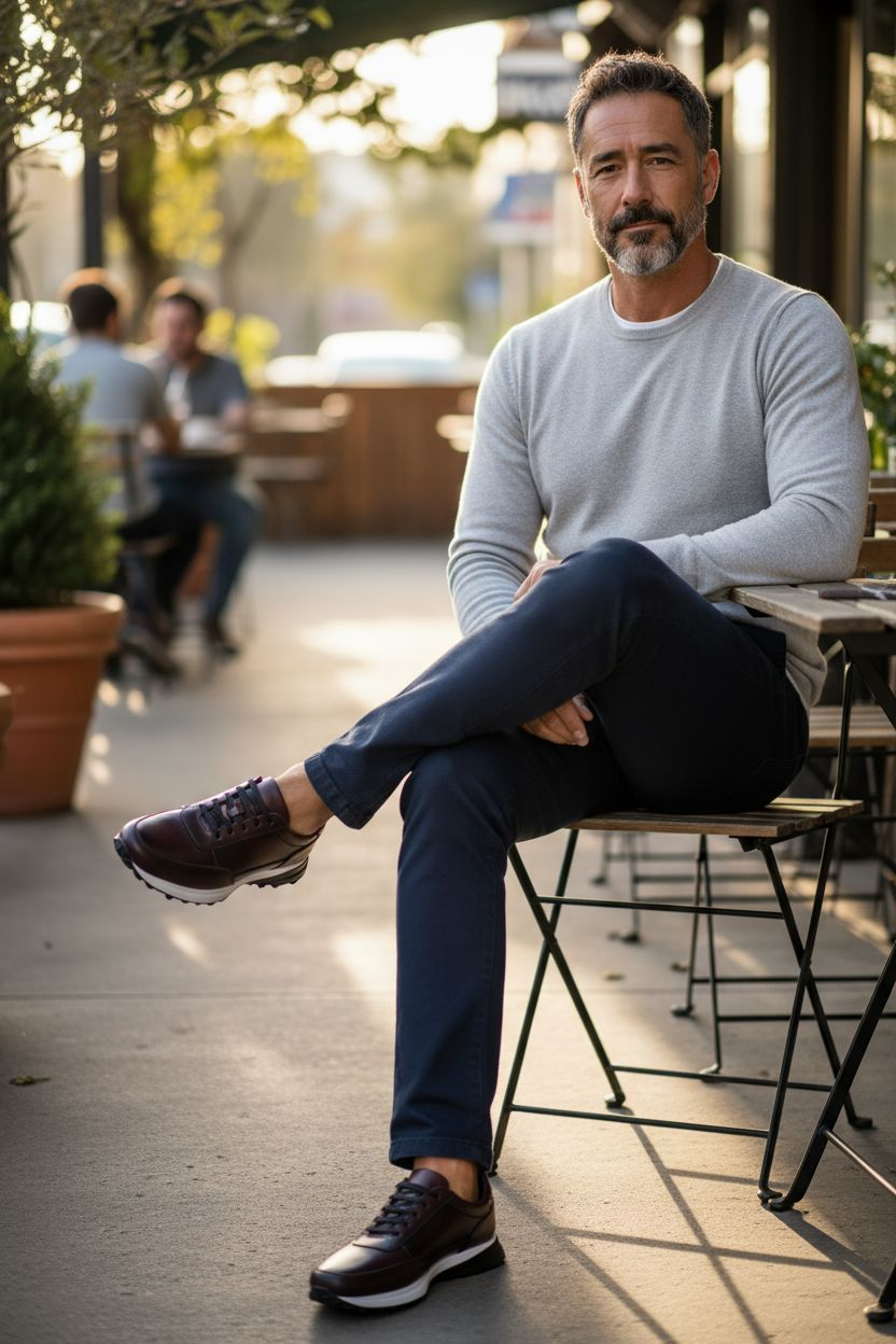 Sneakers Tiago Vino sombreado negro